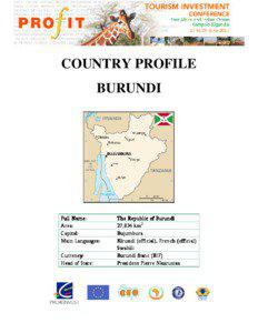 COUNTRY PROFILE BURUNDI