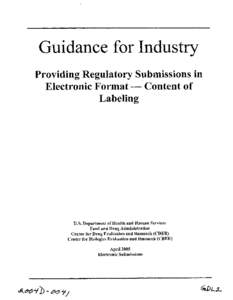Guidanc Providing Regulatory Su Electronic Format Labelin, issions in