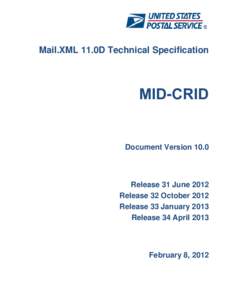 Mail.XML 11.0D Technical Specification  MID-CRID Document Version 10.0