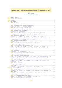 version May[removed]DocBy.TEX – Making a Documentation Of Sources By TEX Petr Olˇ s´ ak