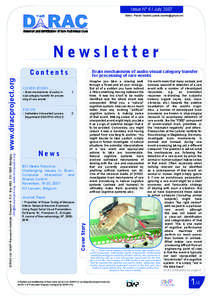 Issue N° 6 / July 2007 Editor : Patrick Tacchini, [removed] Newsletter COVER STORY