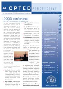 perspective  The International CPTED Association Newsletter volume 6 - issue 2 ; june 2003