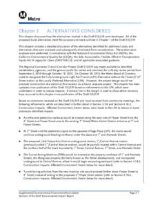 Chapter 2 – Alternatives Considered - Regional Connector Transit Corridor Draft EIR/EA - July 2011