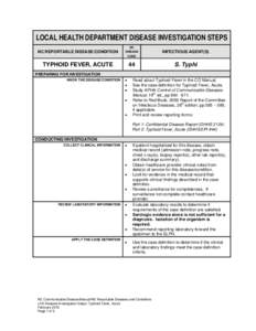 Biology / Microbiology / Paratyphoid fever / Typhoid fever / Medical terms / Disease surveillance / Disease / Salmonella / Infectious disease / Medicine / Epidemiology / Health