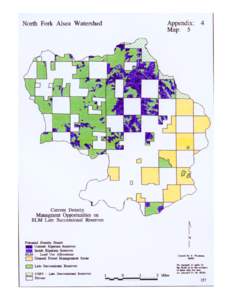 North Fork Alsea River Watershed Analysis, Current Density Management Opportunities on LSRs  Map