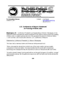 For Immediate Release October 6, 2011 Contact:  Lina Garcia