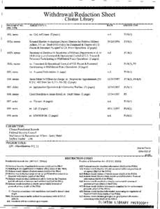 Withdrawal/Redaction Sheet Clinton Library DOCl.]MENT NO. AND TYPE