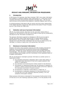 Data privacy / Java Metadata Interface / Metadata / Internet privacy / Privacy Act / Data / Personally identifiable information / Privacy law / Ethics / Privacy