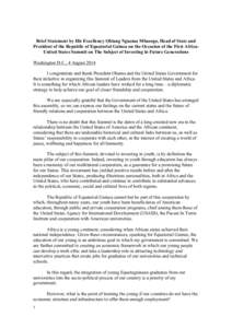 Republics / Politics / Teodoro Obiang Nguema Mbasogo / United States Agency for International Development / Outline of Equatorial Guinea / International reaction to the United States presidential election / Political geography / Government / Equatorial Guinea