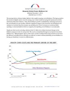 Domenici-Rivlin Protect Medicare Act (Released November 1, Updated June 15, 2012) The principal driver of future federal deficits is the rapidly mounting cost of Medicare. The huge growth in the number of eligible