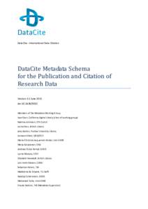     DataCite ‐ International Data Citation         
