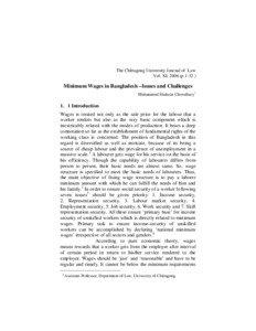 The Chittagong University Journal of Law Vol. XI, 2006 (p.1-32 )
