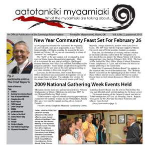 aatotankiki myaamiaki  What the myaamiaki are talking about... An Official Publication of the Sovereign Miami Nation