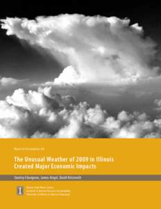 Report of Investigation 120  The Unusual Weather of 2009 in Illinois Created Major Economic Impacts Stanley Changnon, James Angel, David Kristovich Illinois State Water Survey