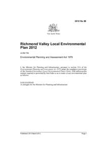 2012 No 98  New South Wales Richmond Valley Local Environmental Plan 2012