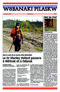 W8BANAKI PILASKW Le journal Abénaki d’Odanak Volume 6 Numéro 2  Mai 2012