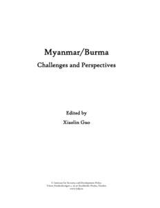 Myanmar/Burma Challenges and Perspectives Edited by Xiaolin Guo