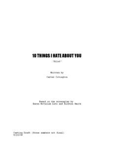 Television / Adolescence / Bianca / Scar / Kat Slater / The Taming of the Shrew / 10 Things I Hate About You / Films