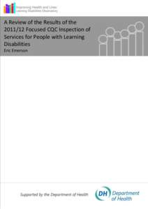 A Review of the Results of theFocused CQC Inspection of Services for People with Learning Disabilities Eric Emerson