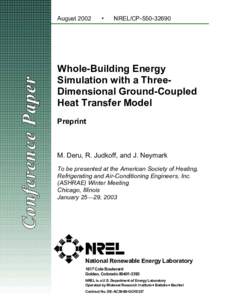 Chemistry / Thermodynamics / Physical quantities / Heating /  ventilating /  and air conditioning / Heat conduction / R-value / Thermal conductivity / Building Energy Simulation Test / Evapotranspiration / Heat transfer / Mechanical engineering / Chemical engineering