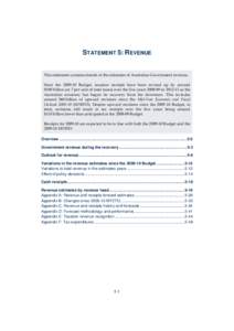Budget Paper No. 1: Budget Strategy and Outlook - Statement 5: Revenue