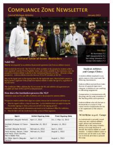 Compliance Zone Newsletter Central Michigan Athletics Januarythis issue