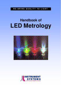 WE BRING QUALITY TO LIGHT.  Handbook of