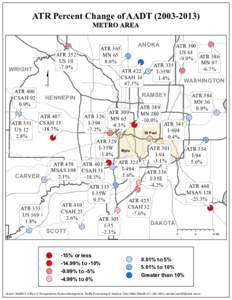 ATR Percent Change of AADT[removed]METRO AREA WRIGHT ATR 400 CSAH 92