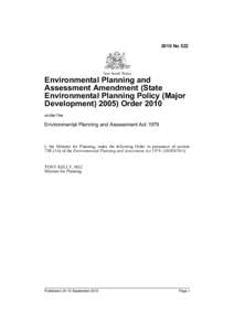 2010 No 522  New South Wales Environmental Planning and Assessment Amendment (State