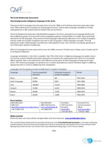 Arctic / Indigenous peoples of Europe / White Sea / Arctic Climate Impact Assessment / Impact assessment / Nenets people / Language revitalization / Sami people / Physical geography / Ethnic groups in Europe / Ethnic groups in Russia