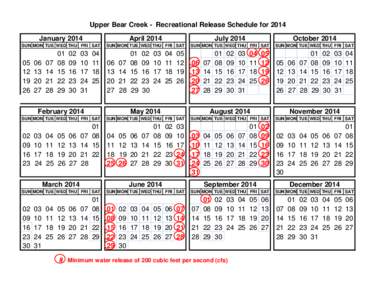 2014  Upper Bear Creek Calendar.xlsx