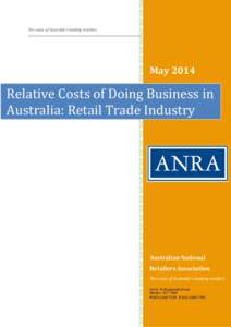 Submission 16 - Australian National Retailers Association - Costs of Doing Business: Retail Trade Industry - Case study