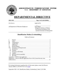 Identification Media (Credentialing) - (September[removed]PDF)