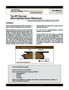 Issue Brief 09 June, 2007 The 21ST Century Multi-Generational Workplace by Marcie Pitt-Catsouphes, Ph.D. and Michael A. Smyer, Ph.D.