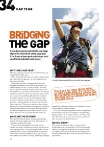 34  GAP YEAR BRiDGiNG THe GaP