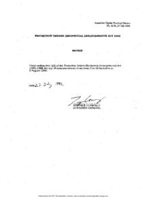 Australian Capital Territory Gazette No. S130, 27 July 1992 PROTECTION ORDERS (RECIPROCAL ARRANGEMENTS) ACT[removed]NOTICE