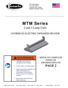 TPI Corporation P.O. Box 4973 Johnson City, 37602 WWW.TPICORP.COM  MTM Series