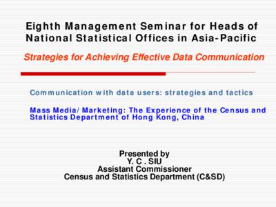 Eight Management Seminar for Heads of National Statistical Offices in Asia-Pacific