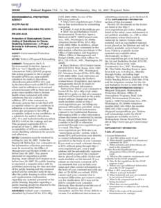 [removed]Federal Register / Vol. 72, No[removed]Wednesday, May 30, [removed]Proposed Rules ENVIRONMENTAL PROTECTION AGENCY