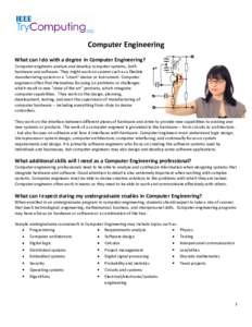 Electrical engineering / Engineering / Education / Science / Northeastern University College of Computer and Information Science / Bachelor of Software Engineering / Software engineering / Computer engineering / Software engineer