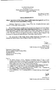 No[removed]AVD-III Government of India Ministry of Personnel, Public Grievances & Pensions (Department of Personnel & Training) ***** North Block, New Delhi