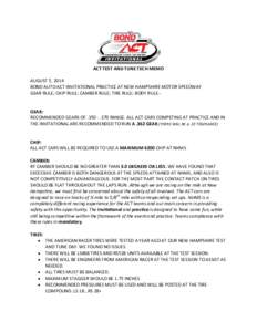 Microsoft Word - NEW HAMPSHIRE MOTOR SPEEDWAY TECH MEMO TMC[removed]doc