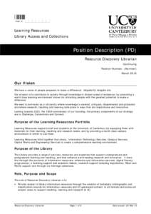 Resource Discovery Librarian