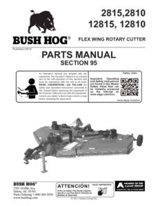 2815,, 12810 FLEX WING ROTARY CUTTER PublishedPARTS MANUAL