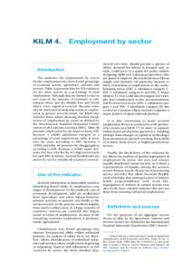 KILM 4. Employment by sector