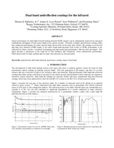 Microsoft Word - Dual Band Antireflection Coatings.doc