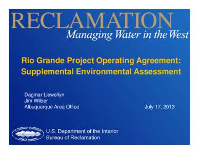 Environmental impact assessment / Prediction / Sustainability / Environment / Rio Grande / Rio Grande Project