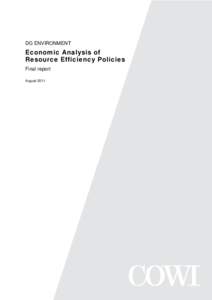 Economic Analysis of Resource Efficiency Policies