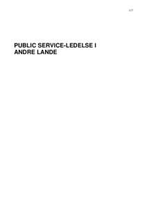 117  PUBLIC SERVICE-LEDELSE I ANDRE LANDE  2