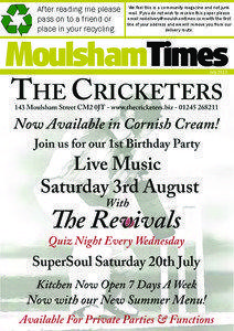 moulsham news advert - June.indd